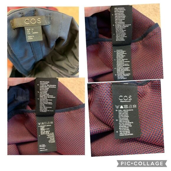 NWOT COS plum maroon strapless dress size 4 - Picture 11 of 12